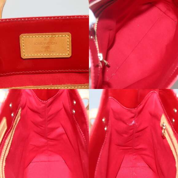 LOUIS VUITTON Monogram Vernis Reade MM Hand Bag Red Rouge M91086 - Picture 11 of 12